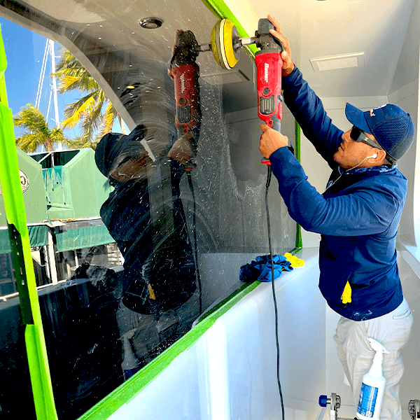 Boat Glass window deep cleaning