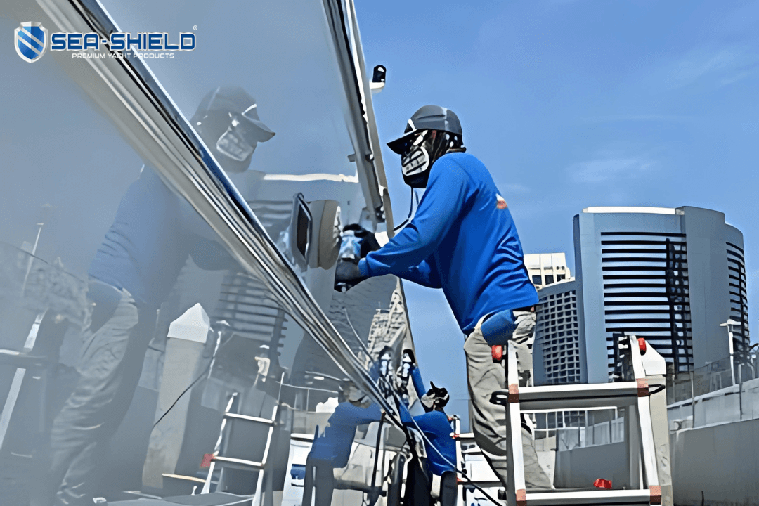 Perfection with Sea-Shield Ceramic Coating for Boat and Yacht Glass Windows