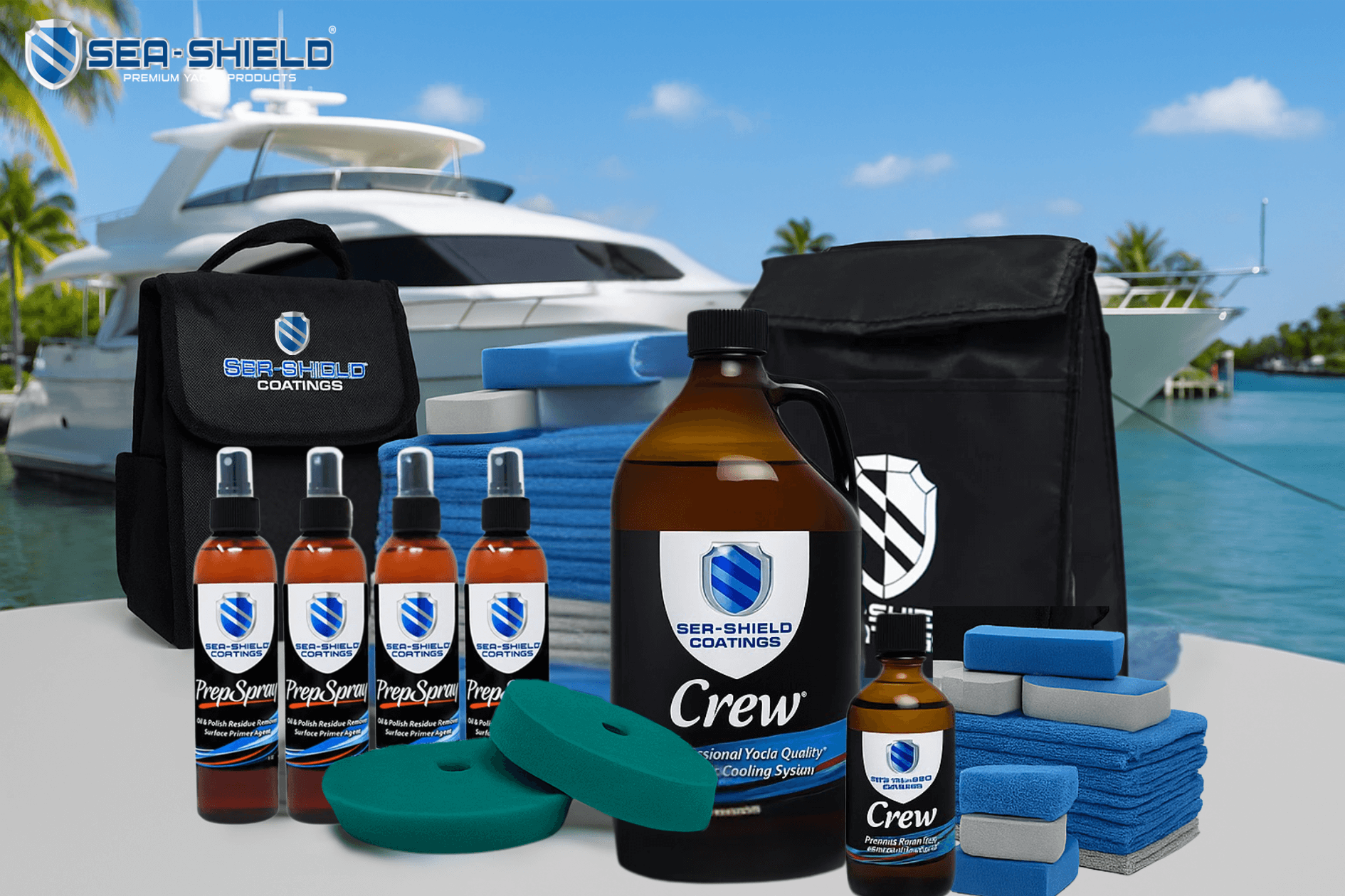 Boat detailing in Florida with sun protection and cleaning