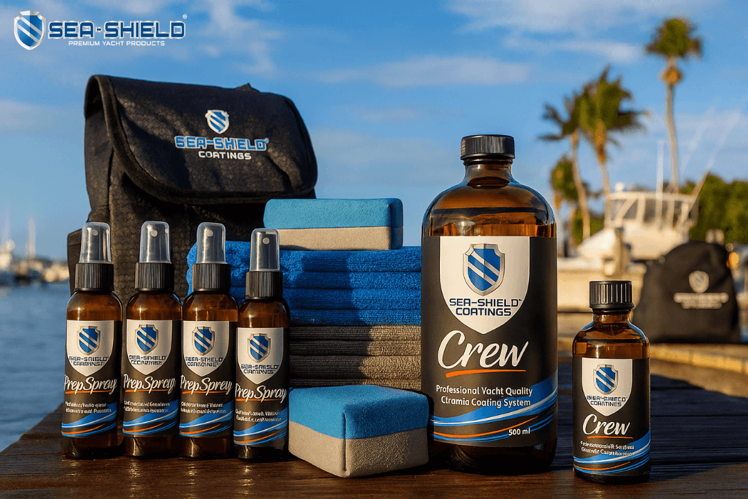 Boat detailing in Florida with sun protection and cleaning